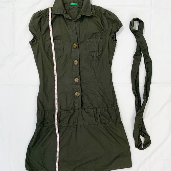 United Colors of Benetton Olive Green Short Dress - Picture 6 of 7